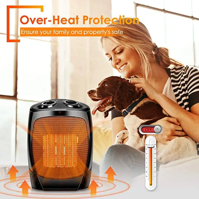 Space Heater Electric Tip-Over & Overheat Protection for Home Office Adjustable Thermostat Quiet Portable Indoor | Бытовая техника