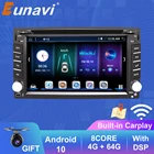 Автомагнитола Eunavi DSP, 2 Din, Android 10, DVD, радио, мультимедийный аудио плеер, универсальная стереосистема, видео, головное устройство, Wi-Fi, RDS-навигация, GPS