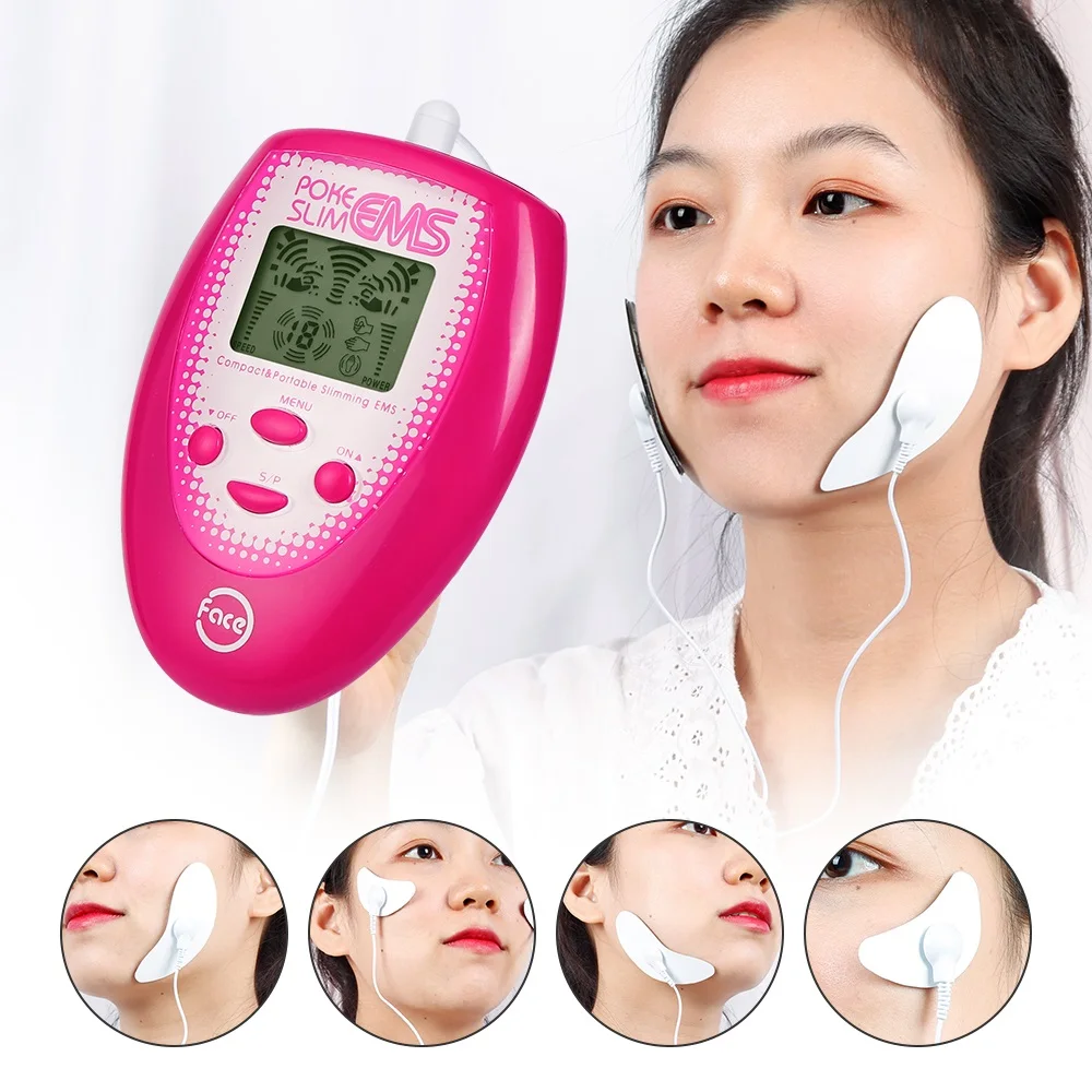 

EMS Micro-Current V Face Lifting Beauty Machine Facial Skin Tighten Release Neck Pain Vibration Massager Arm leg Slimming Device