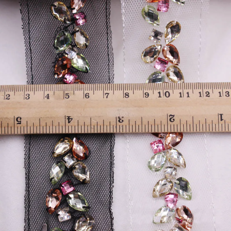 4 см алмазные бисерные кружева ручной работы для отделки краев свадебное платье