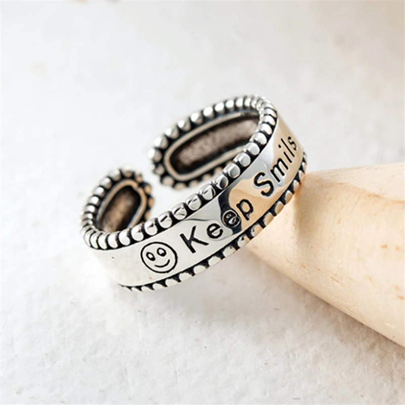 Бесплатная доставка Бестселлер Официальный магазин кольца с надписью Keep Smile