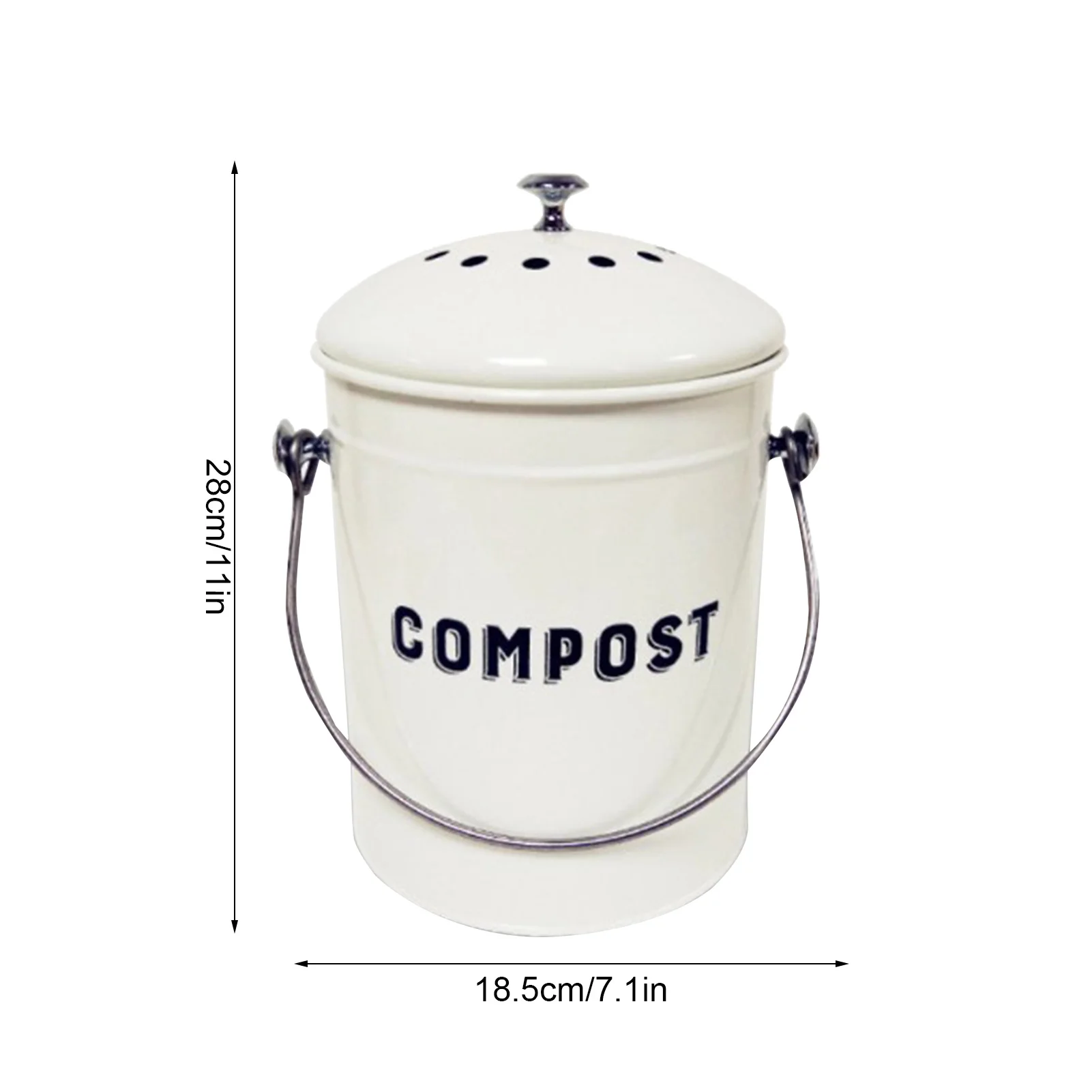 

Hot Sale Kitchen Waste Bin Anti-rust Lightweight Container Waste Container Organizer Bathroom Kitchen Home Office Garbage Bin