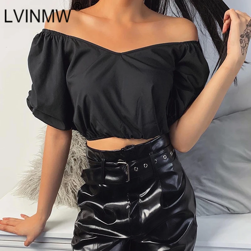 LVINMW сексуальный короткий топ с вырезом лодочкой перекрещивающимся