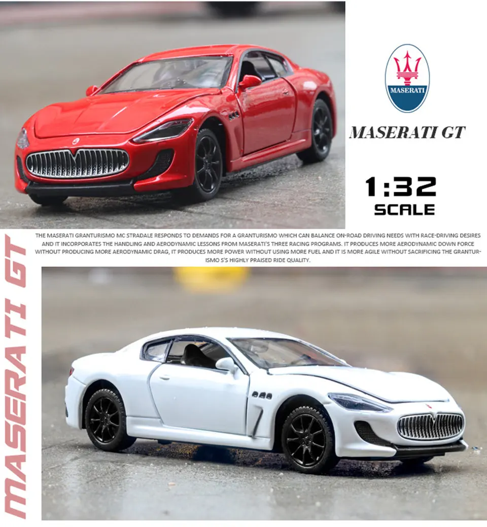 

1:32 toy car alloy GT high imitation diecasts pull back cars model sound 3 door open light children toys Car Christmas gifts