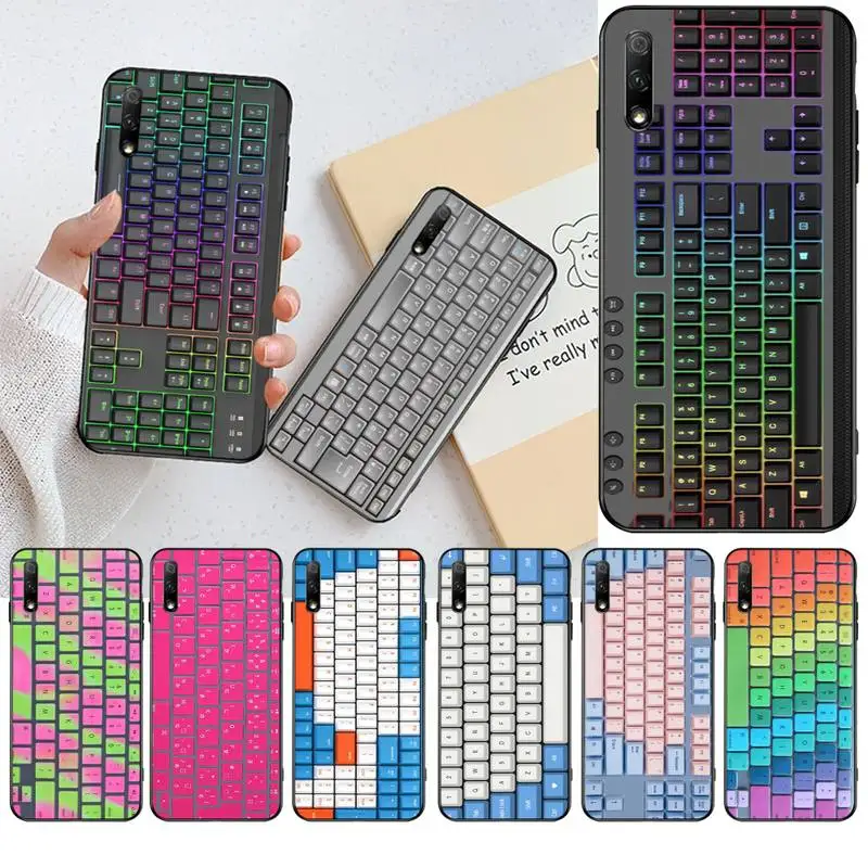 

HPCHCJHM Stylish keyboard cover Newly Arrived Black Cell Phone Case for Huawei Honor 30 20 10 9 8 8x 8c v30 Lite view pro