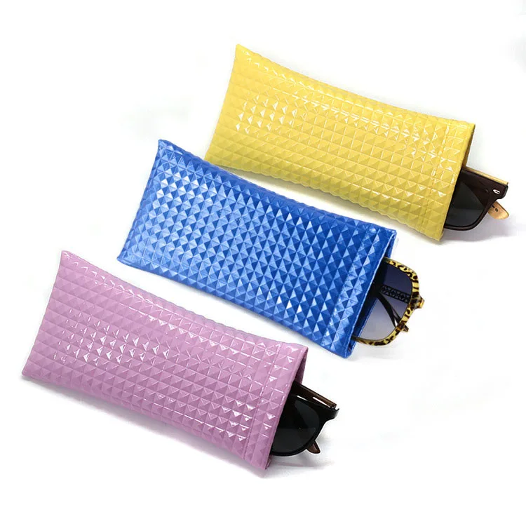 

Fashionable Sunglasses Bag PU Leather Glass Case Pouch Mobile Phone Wallet Portable Storege Case Candy Color Nearsighted Glasses