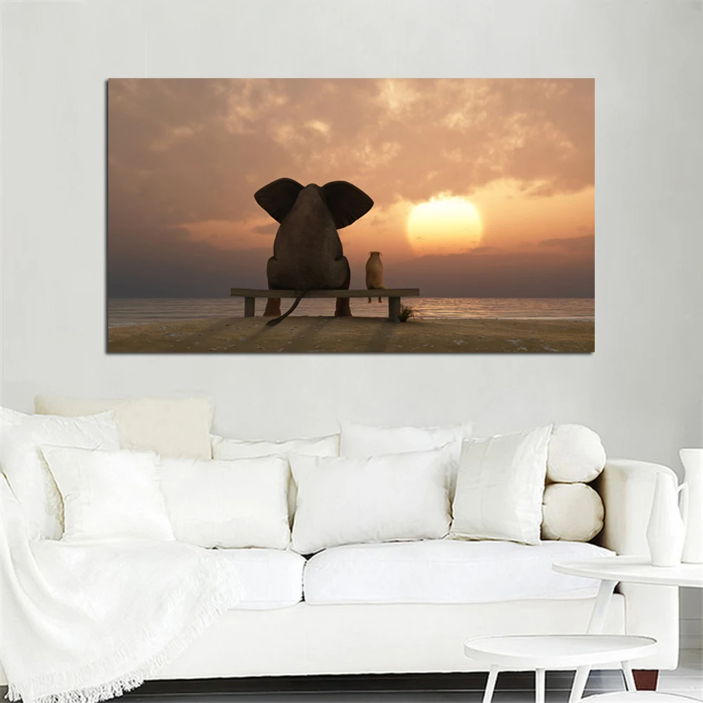 Постер с изображением слона жирафа животных для детской комнаты | Дом и сад