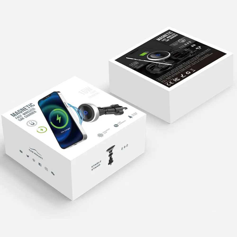 

Magnetic Wireless Car Charger Mount For Iphone 12/12 Mini/12 Pro 15W Max Fast Charge Airvent Mount Magsafe Car Phone Holder