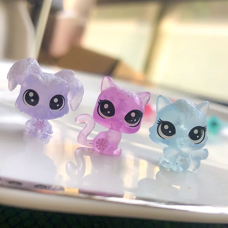 LPS Dog Mini 1 см магазин питомцев Снежинка прозрачная коллекция лимней фигурки колли
