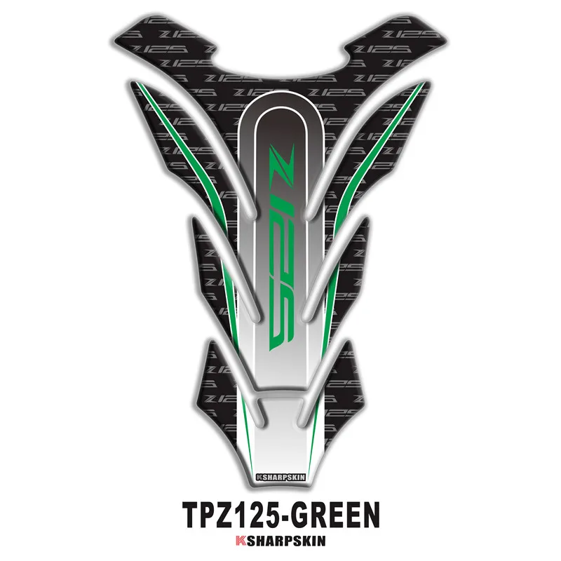 

New motorcycle 3D fuel tank pad fish bone protection stickers personalized decorative decals for KAWASAKI Z125