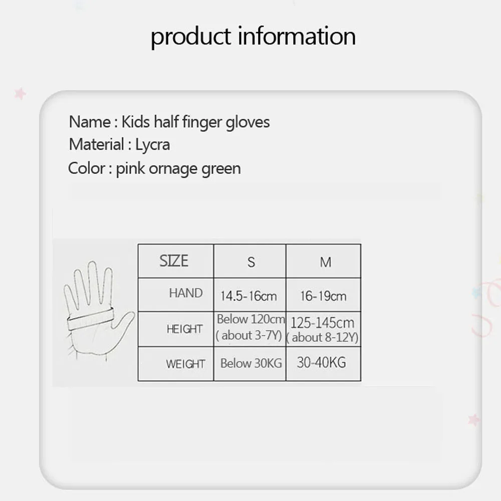 Children Silicone Anti Slip Cycling Gloves Half Finger Road Bike Sports Gloves For Kids Elastic Breathable Bicycle Orange Gloves