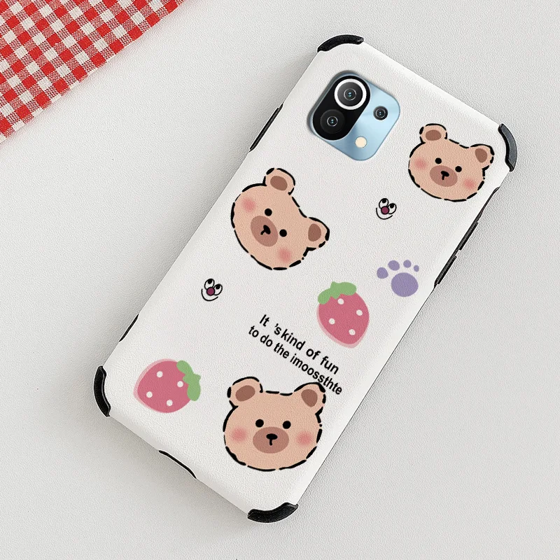 

Cute Bear Case Cool Phone Case For Xiaomi Mi 11 11lite 11Ultra 11i 10T 10TPro 10TLite 10 10S lite Pro Poco F2 X2 F3 pro Cover