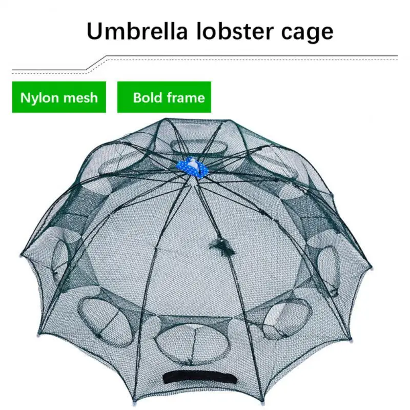 

Folded Portable 4/6/8/10/12/16/24 Holes Automatic Fishing Shrimp Trap Fishing Net Fish Shrimp Minnow Crab Baits Cast Mesh Trap