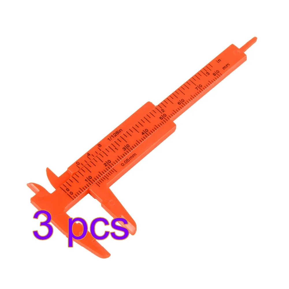 3 шт. пластиковые измерительные инструменты мини Штангенциркули 1 мм/Линейка