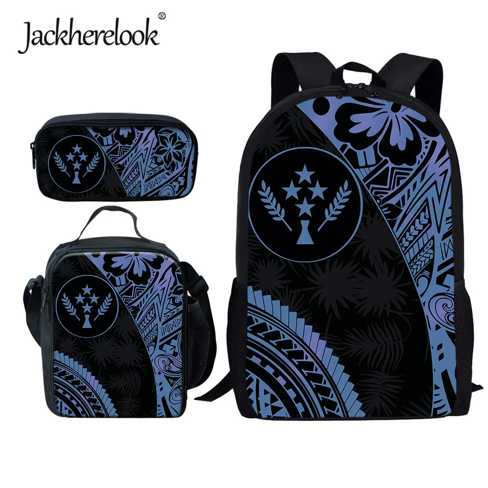 

Jackherelook Kosrae Polynesian Hibiscus Print Schoolbag for High-school Student Fashion Campus Backpack Teenagers Large Bookbag
