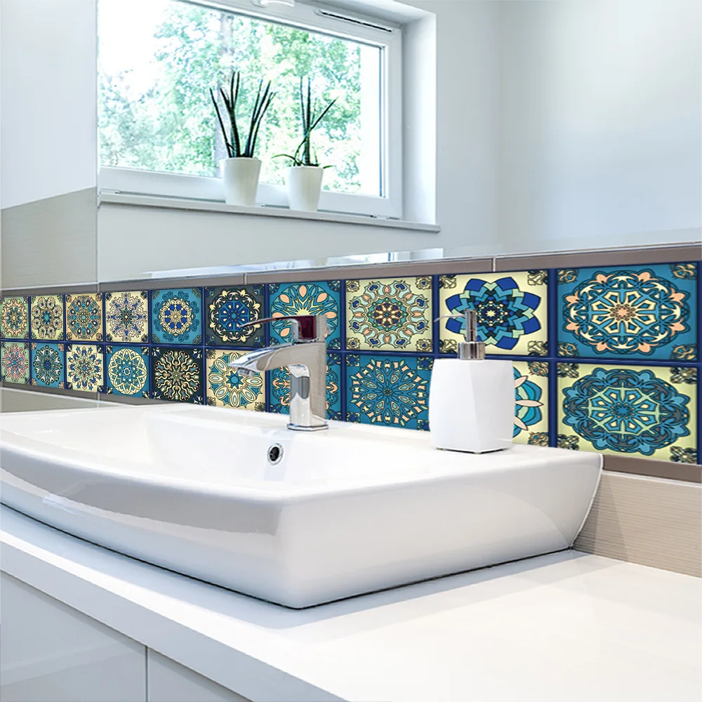 5 шт. стикеры в стиле барокко для плитки винтажные обои настенные Стикеры