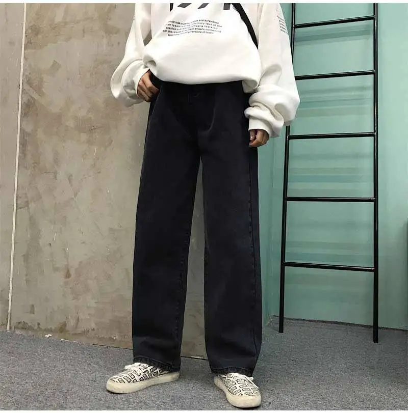 

Ins Korean Men's Jeans Classic Direct Stretch Dark Blue Business Casual Denim Pants Slim Straight Long Trousers Gentleman Cowboy