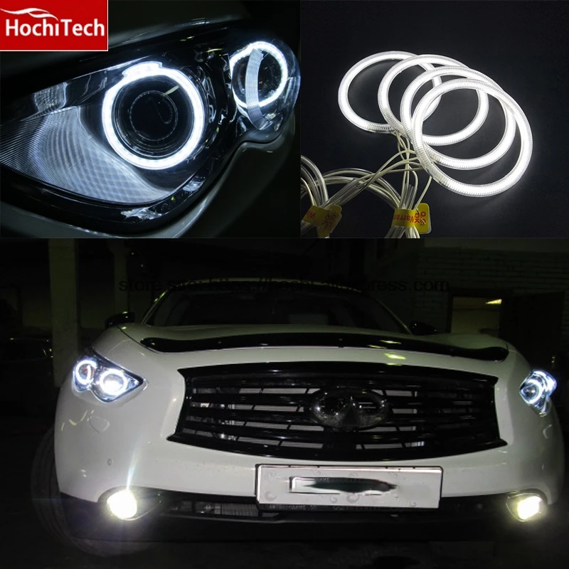 HochiTech белый 6000K CCFL светильник для головы Halo Angel Demon Eyes Kit angel eyes Infiniti FX QX70 FX35 FX37 FX50 2009
