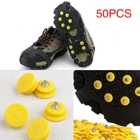50100pcs teeth nail for ice snow climbing crampons spike winter outdoor anti slip shoe grippers cleats spikes glace replacement