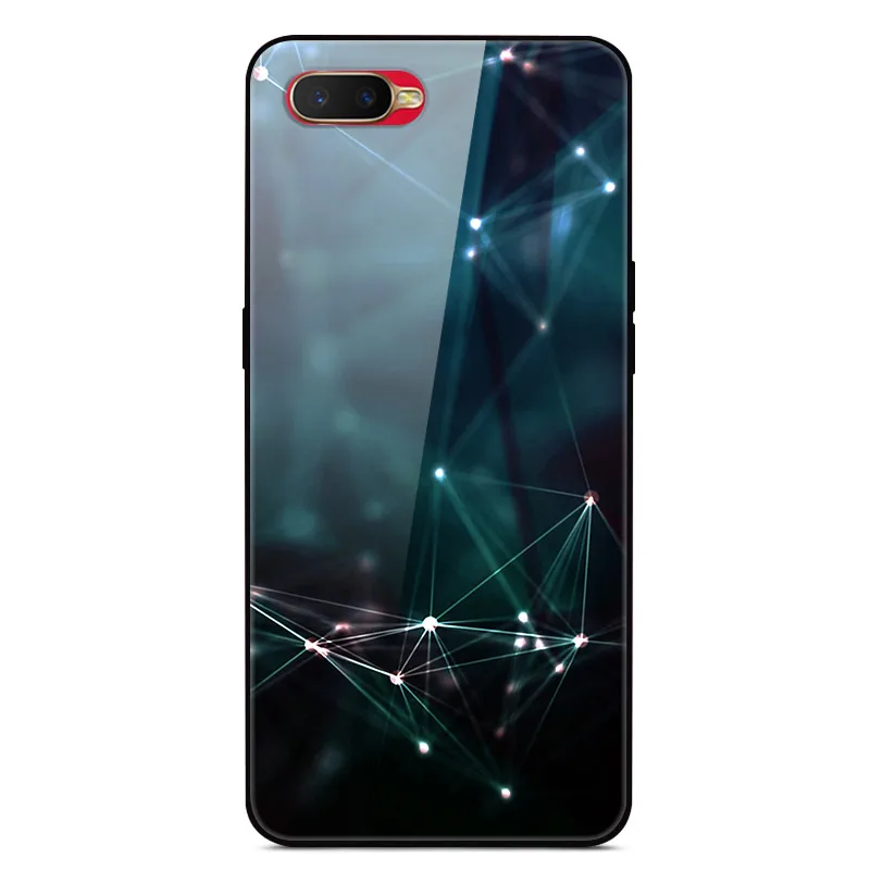 Темно-серый Для OPPO RX17 Neo чехол из закаленного стекла силиконовый бампер жесткая стеклянная задняя крышка для OPPO RX 17 Neo чехол Funda RX17 Neo RX17Neo - Цвет: Темно-серый