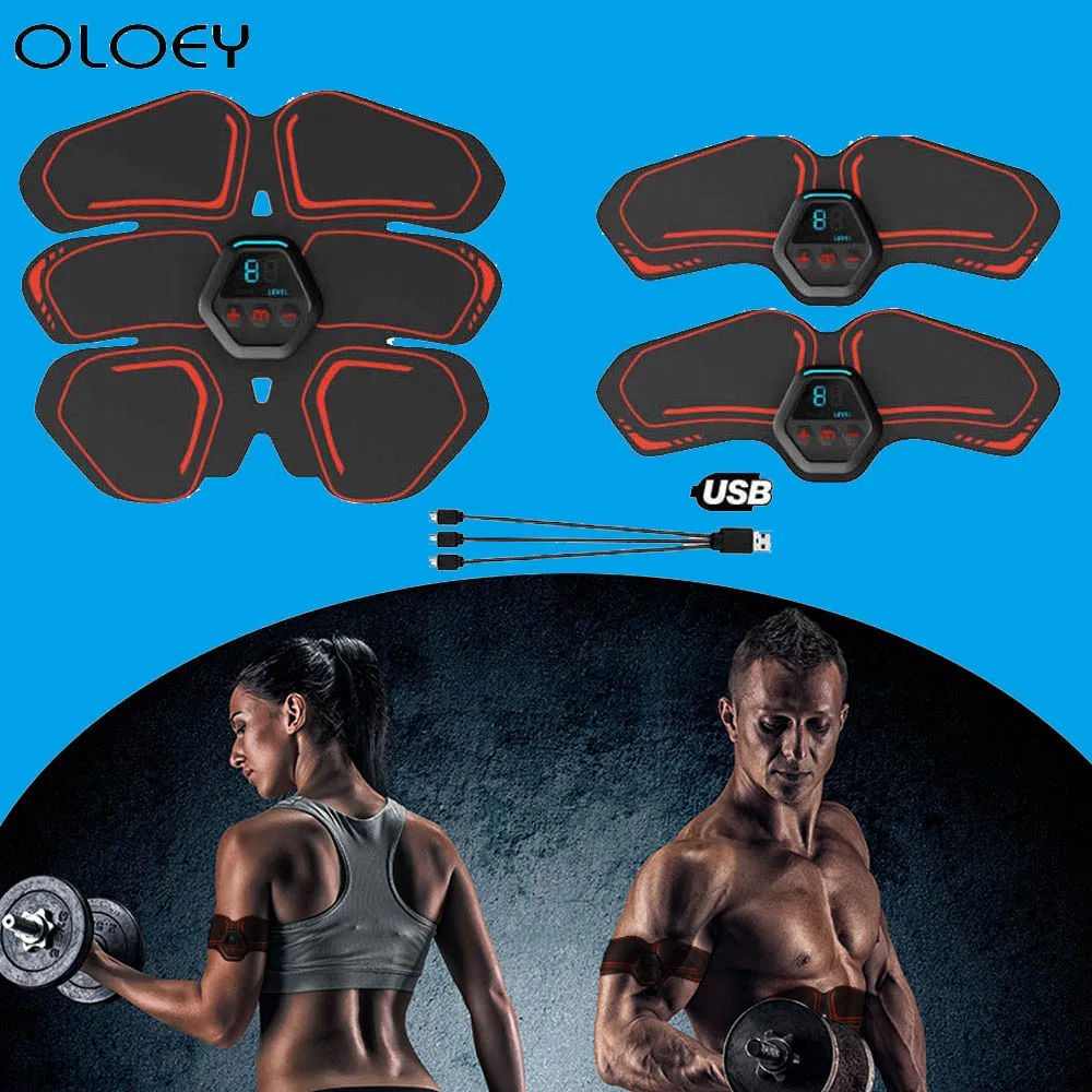 USB заряженный стимулятор для тренажерного зала тоник мышц EMS пресс-тренажер
