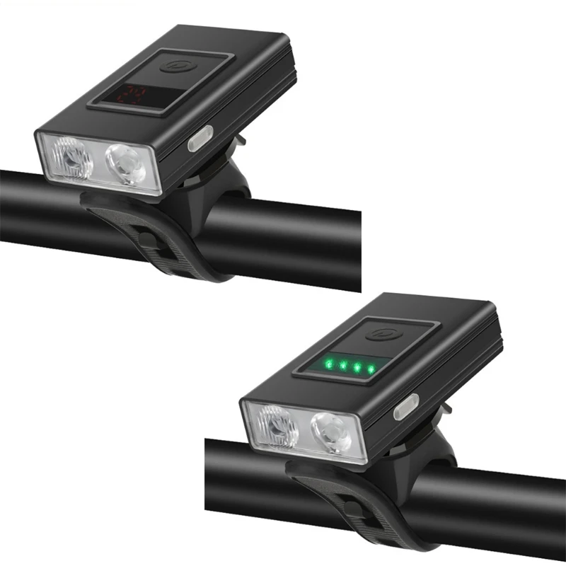 

M89D Bike Front Light Digital Display/Indicator Light 500 Lumens 2000mAh USB Rechargeable Flashlight MTB Lamp Cycling LED