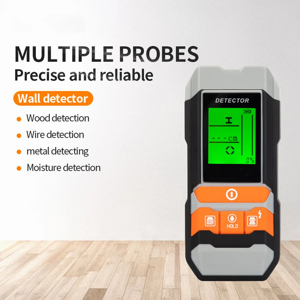 Digital Metal Detector Stud Finder Wood AC Wire Cable Depth Tracker Wall Scanner Moisture Meter Voltage Copper Live | Инструменты