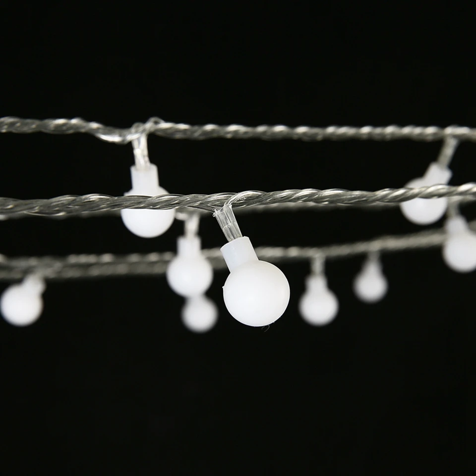

Batterfy Operated LED Frosted String-Lights Garden Room Christmas Tree Holiday Home Decoration Ball Lamp