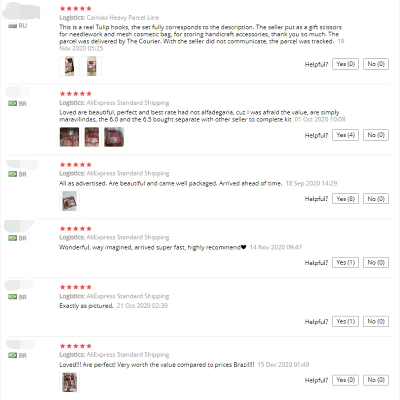 

1 Set Japan Tulip ETIMO Red Brand Crochet Hook Aluminum Resin Knitting Needles Original authentic Imported from Japan 1.8-5mm