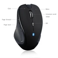 wireless mouse 1600dpi 6 buttons adjustable receiver optical computer mouse bt 5 2 ergonomic mice for mi pad 4