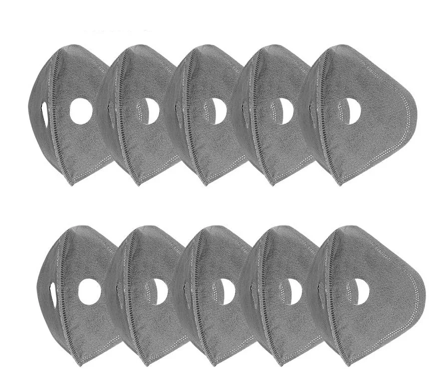 Sport Facemask With Filters Exhaust Valves Nose Clip Half Face Masks Washable Reusable Respirator Mask Facemasks | Спорт и