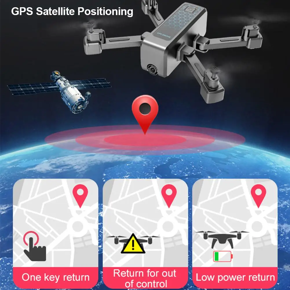 

H5 Drone WiFi FPV RC Drone 4K Camera Folding Optical Flow Drone 5G 2.4G GPS Wide-angle Real Time Aerial Helicopter Quadcopter