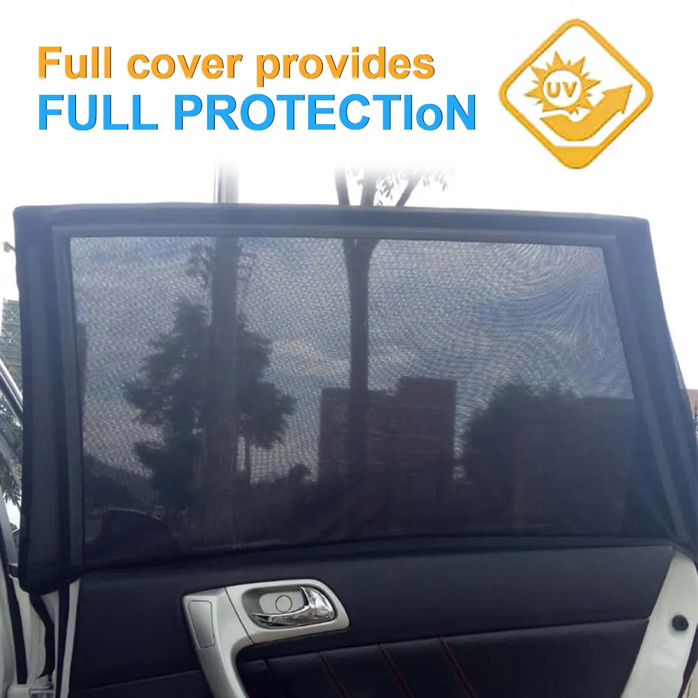 

2PCS Car Window Sunshade Side Window Sunshade Curtain Mesh Sun Heat Block SUV Special Mosquito Resistant Screen Window