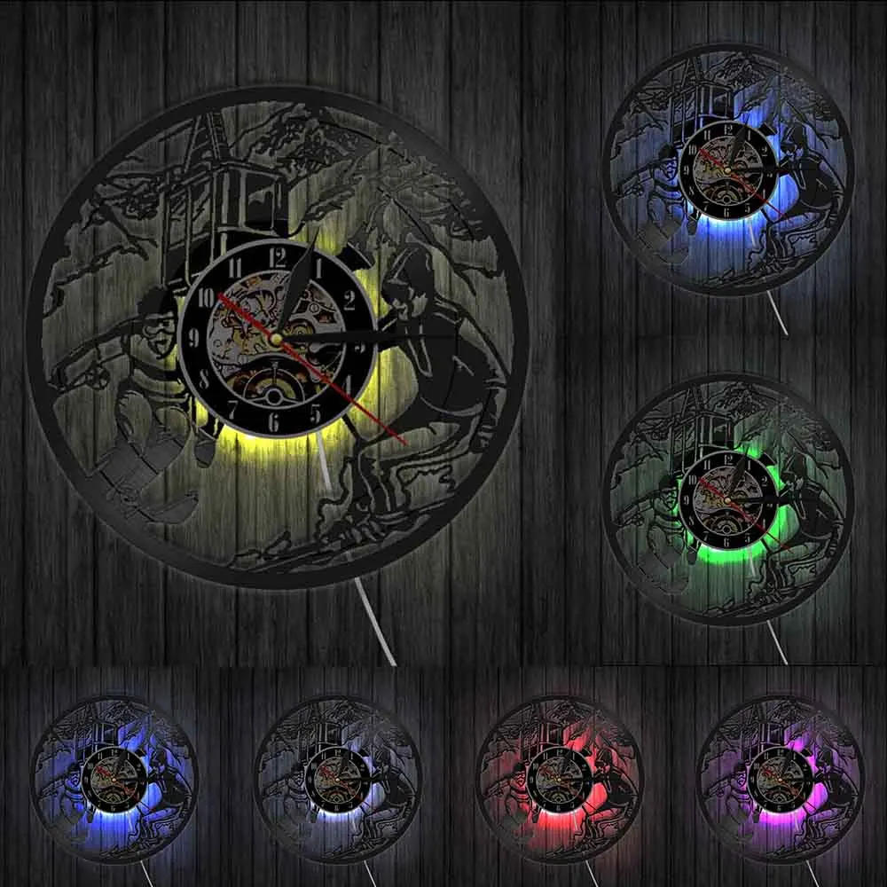 Настенные часы с виниловой пластинкой для катания на лыжах сноуборде настенные