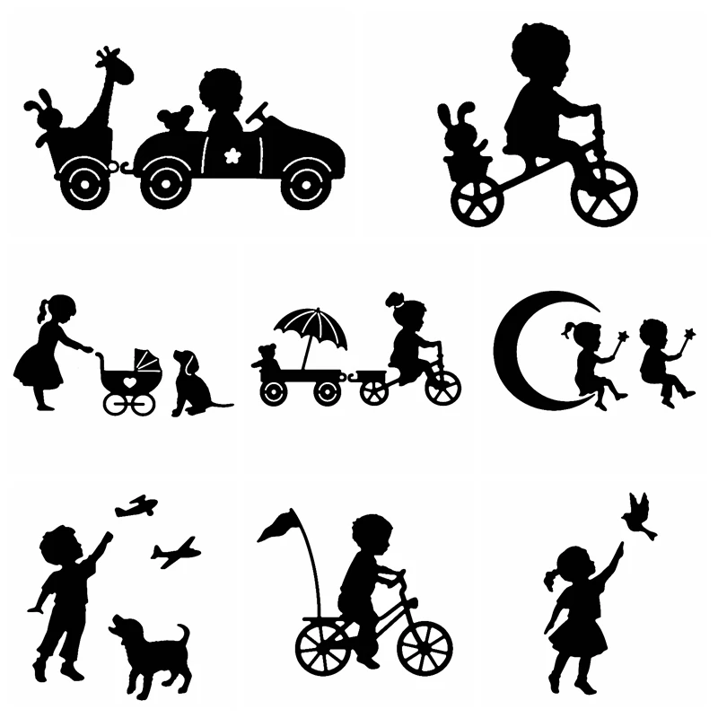 Мальчик девочка ребенок металлические штампы трафареты для DIY Скрапбукинг