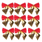 12 шт.компл., рождественские украшения, рождественские банты, подвеска на елку, рождественские товары, сделай сам, бант, рождественские украшения для дома