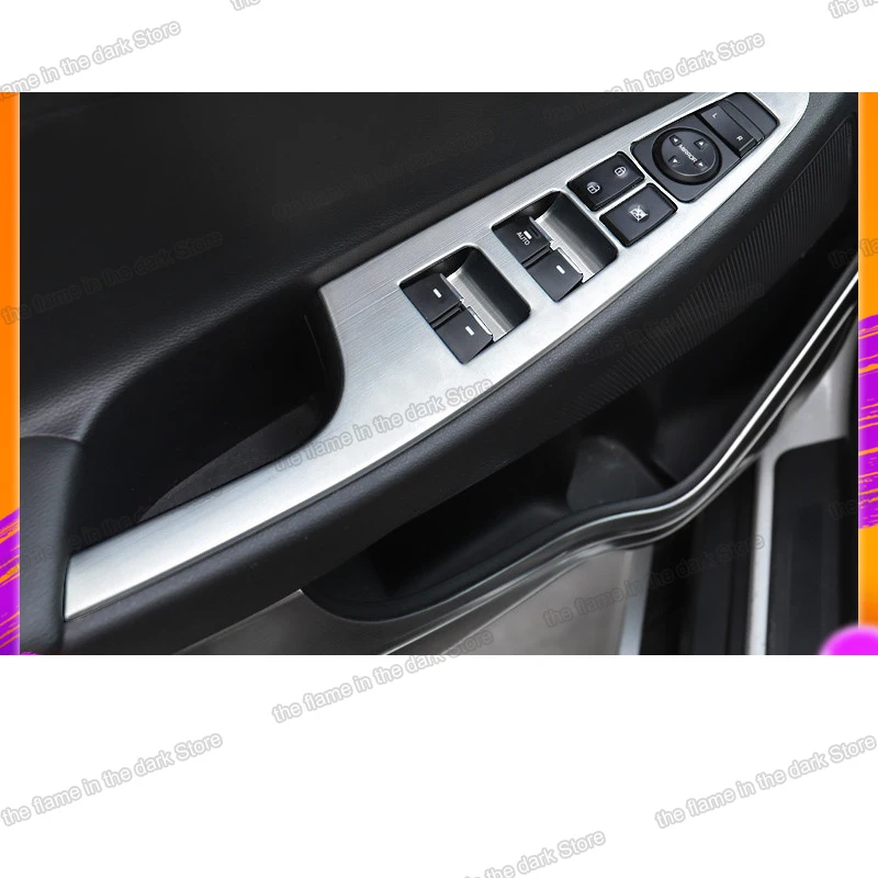 

Lsrtw2017 Stainless Steel Car Window Control Panel Trims for Hyundai Tucson 2015 2016 2017 2018 2019 2020 Interior Accessories