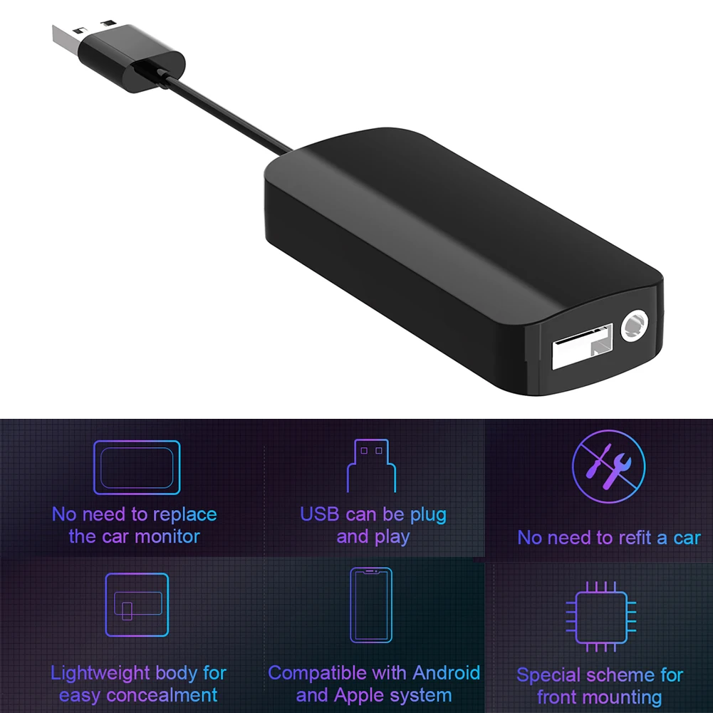 

Navigation Player Mini USB Car Play Stick for CarPlay Android Auto USB Wired Adapter Mic Input for Android 4.2 DVD Player