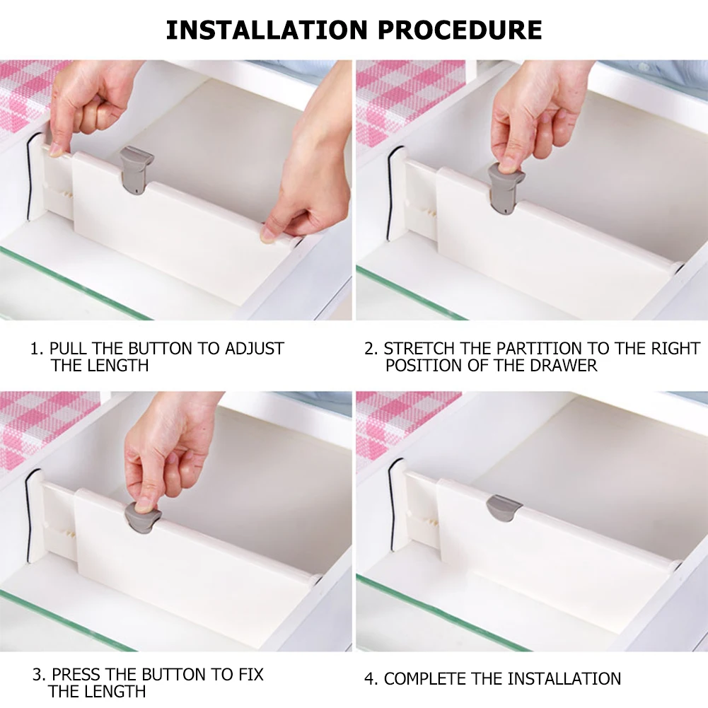 Органайзер для хранения комплект ящиков DIY перегородки телескопическая Бытовая