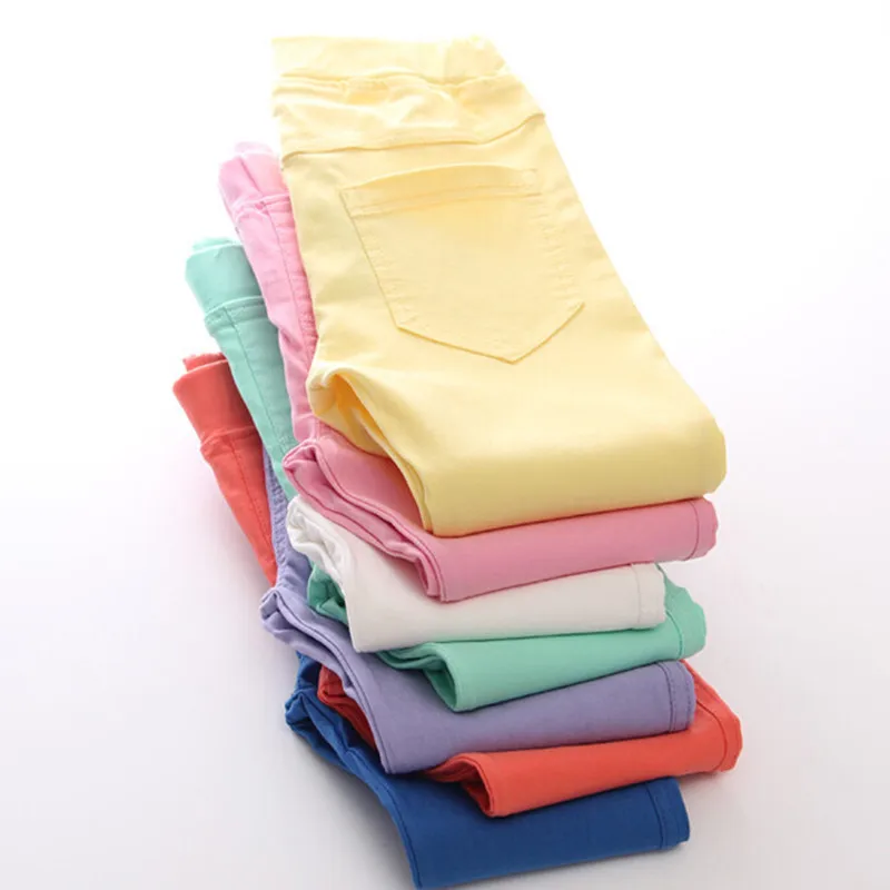 Эластичные штаны для девочек яркие облегающие леггинсы детская одежда брюки