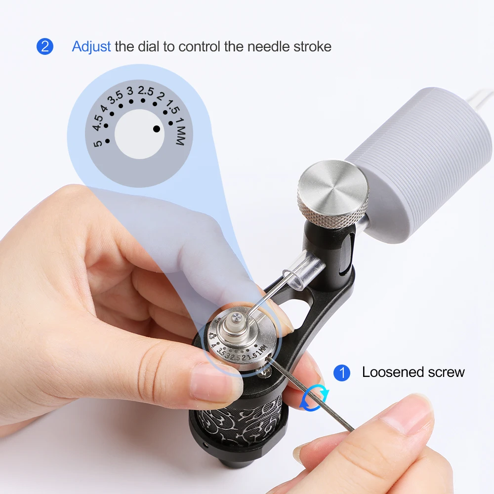 Машинка для тату-машинки с черным серебристым и красным мотором | Тату-машинки