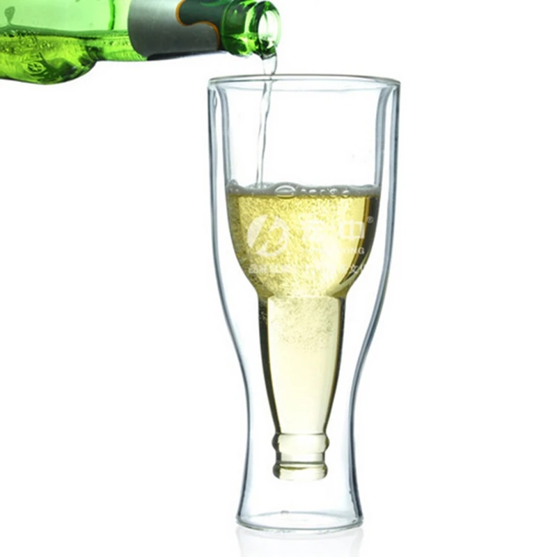 

Creative Borosilicate Double Wall Beer Glass Beer cups 250ml 350ml 450ml Juice Beverage Glass Beer Cup Simple Design
