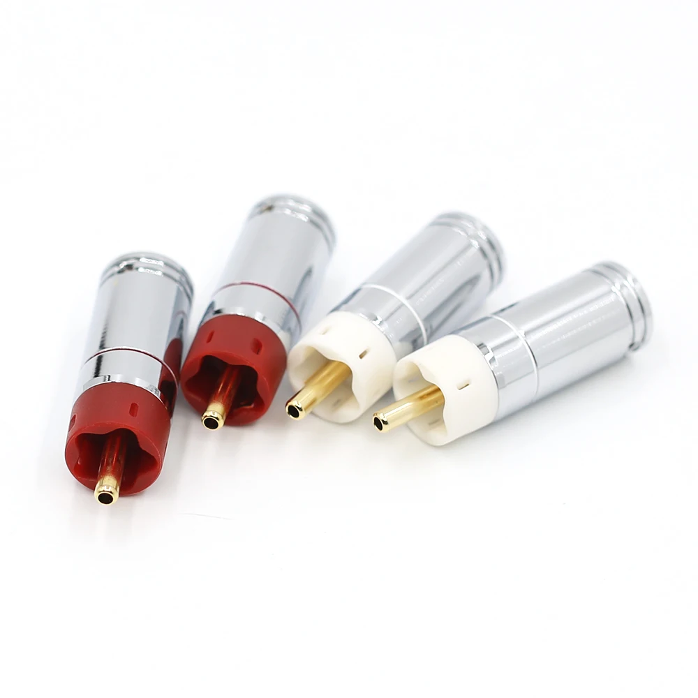 4 шт. Hifi DIY 9 мм посеребренные или позолоченные латунные RCA разъем, HIFI RCA разъем