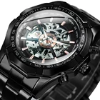 Часы наручные WINNER Мужские автоматические механические, брендовые Роскошные армейские часы-скелетоны в стиле ретро s, с медным стальным ремешком, 2020