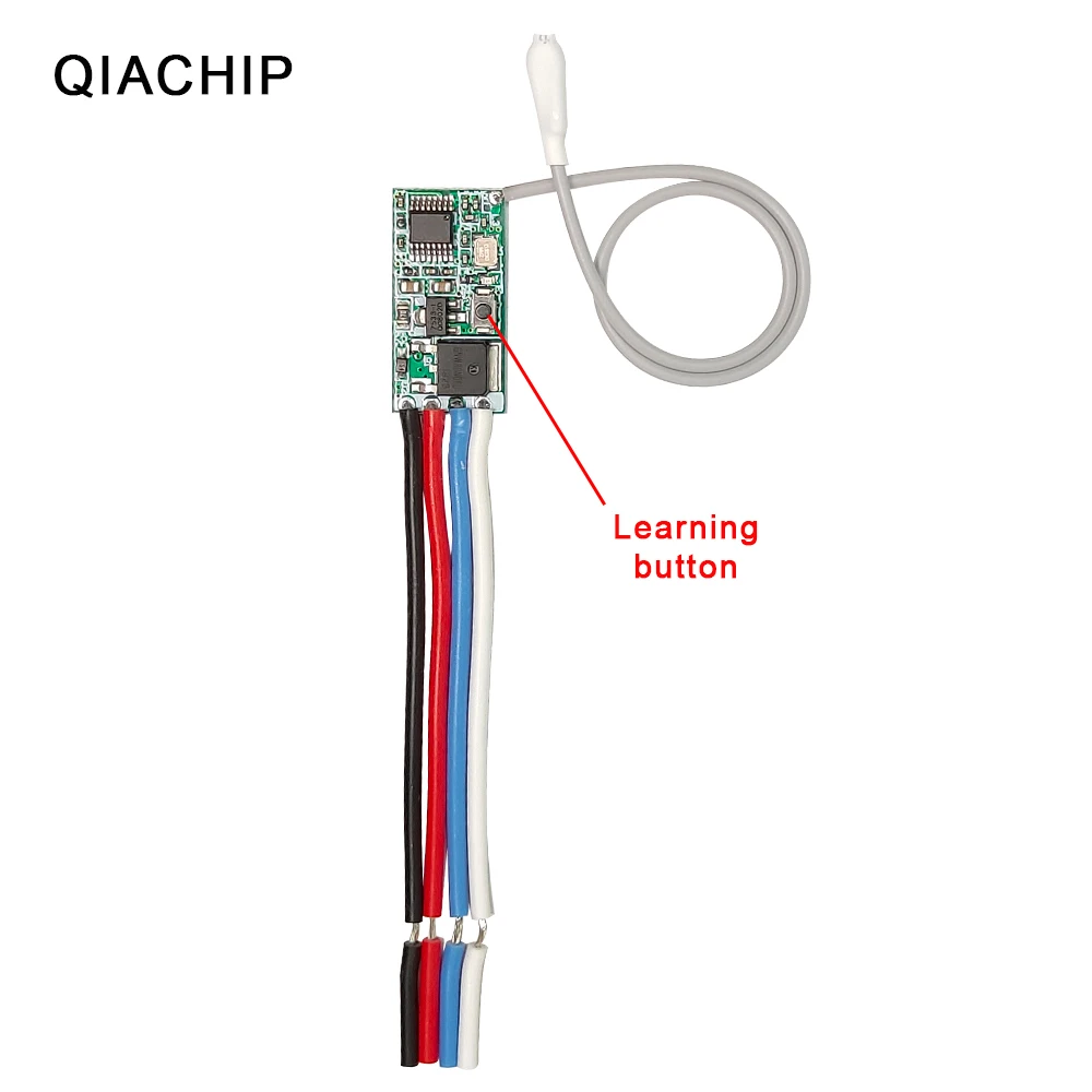 

QIACHIP Wireless 433 Mhz DC 3.6V-24V 12V Remote Control Switch 433Mhz 1 CH RF Relay Receiver Micro LED Light Controller Garage