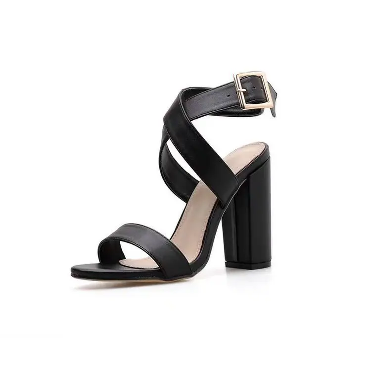 

WDHKUN 2020 New Style Fashion Ladies Summer Sexy High Heel Party Shoes Ladies Open Toe Thick with Women's High Heels Sandal
