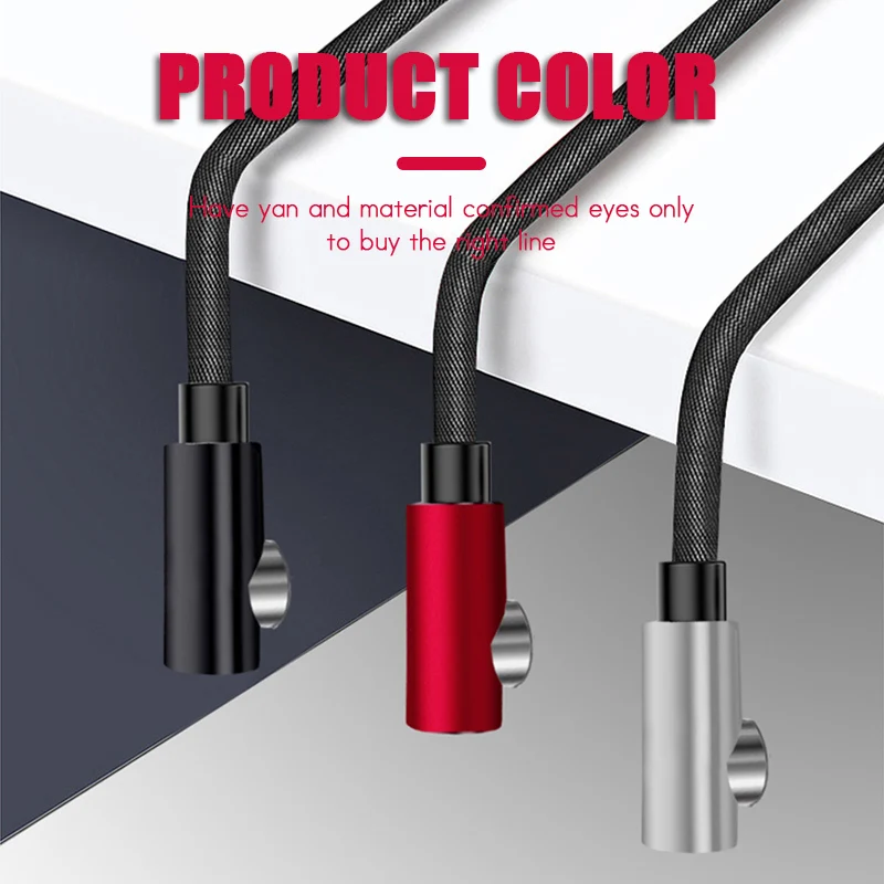 Магнитный кабель для передачи данных GARAS 90 градусов быстрой зарядки Micro USB Тип C