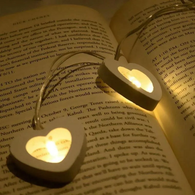 

Wedding Decoration 10LED Light String LED Wood Love Garland Battery Box New Year Christmas Home Decor Birthday Party Decoration