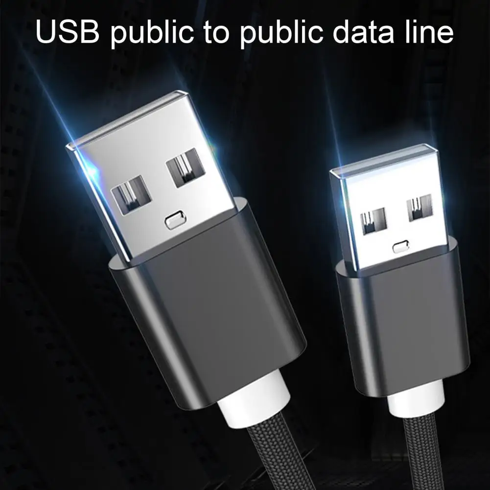 

2A Super Speed Dual-head USB2.0 Male to Male Data Extension Cable Cord Two-way Mobile Hard Disk Computer Transmission Data Line