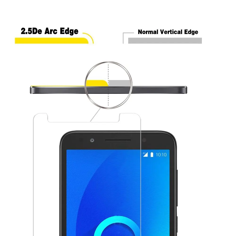 tempered glass protective film for alcatel 1 1x 1c 1s 2019 5033d 5059d 5009d 5009a alcatel1x alcatel1c alcatel1 screen protector free global shipping